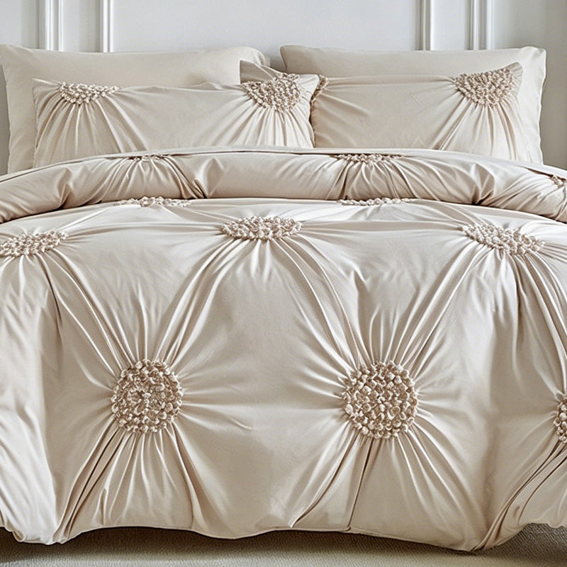 🛏️ 50 % RABATT! ☁️ Elegantes Bettwäsche-Set mit Faltenwurf-Design
