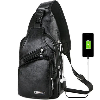 Exquisites Geschenk - Multifunktionale Brusttasche aus Leder von hoher Qualität