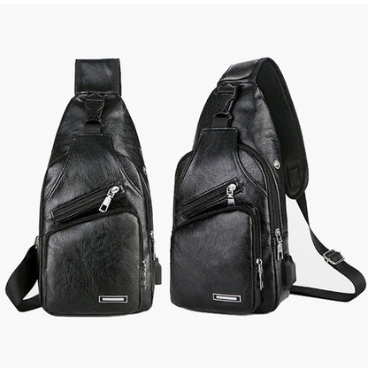 Exquisites Geschenk - Multifunktionale Brusttasche aus Leder von hoher Qualität