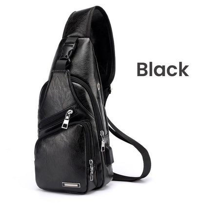 Exquisites Geschenk - Multifunktionale Brusttasche aus Leder von hoher Qualität