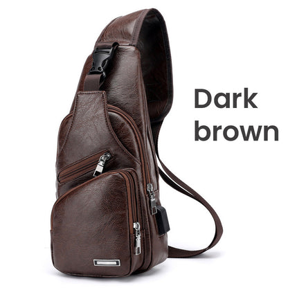 Exquisites Geschenk - Multifunktionale Brusttasche aus Leder von hoher Qualität