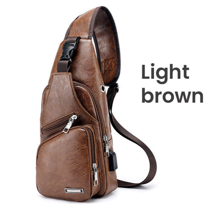 Exquisites Geschenk - Multifunktionale Brusttasche aus Leder von hoher Qualität