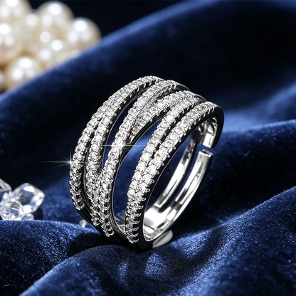 Vintage-Geometrie-Ring im mehrlagigen Stil – moderne Silhouette, vielseitig & perfekt für jeden Tag 💍