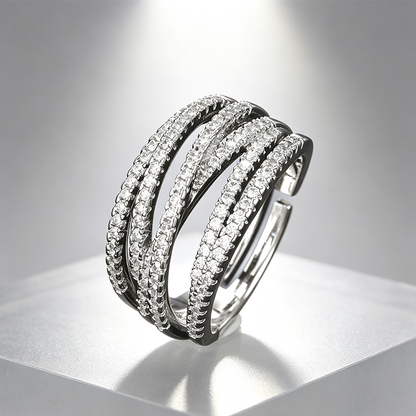 Vintage-Geometrie-Ring im mehrlagigen Stil – moderne Silhouette, vielseitig & perfekt für jeden Tag 💍