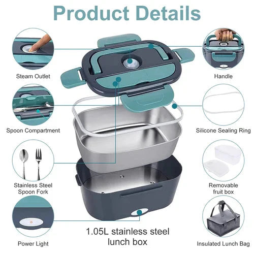 Warmer Portable Heated Lunch Boxes for Car truck and Home Work Adults Electric Lunch Box