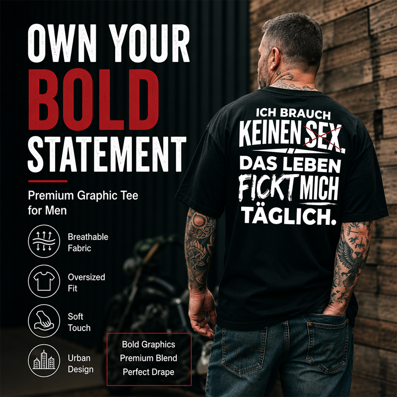 Herren T-Shirt mit witzigem deutschen Spruch