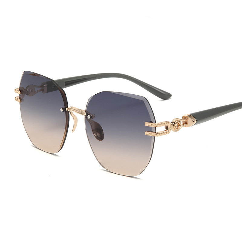 😎 50% RABATT!✨ Modische Statement Rahmenlose Sonnenbrille – Trendige Freizeit-Sonnenbrille🌴
