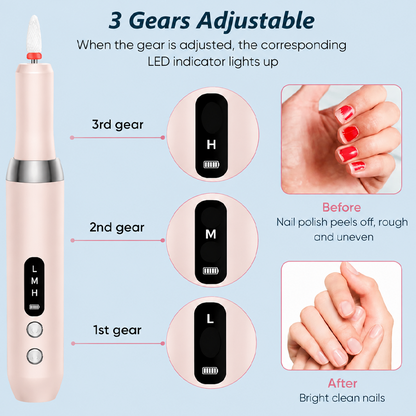 ⏰ 50% RABATT💅🔋 Kabelloses elektrisches Nagelfräser-Set mit Ladestation – Professionelle Maniküre zu Hause! | Tragbar, wiederaufladbar & jederzeit einsatzbereit ✨