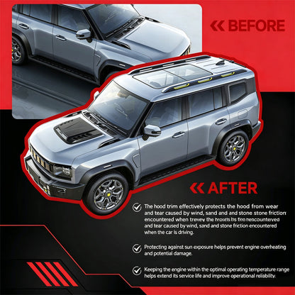 Universelle dekorative Motorhauben-Luftöffnung aus ABS – sportlicher Haubenscoop als Styling-Accessoire für Ihr Auto