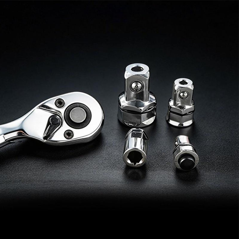 📢📢50% RABATT !!⏰CR-V Stahl Ratschenschlüssel-Adapter Steckschlüssel-Konverter-Set