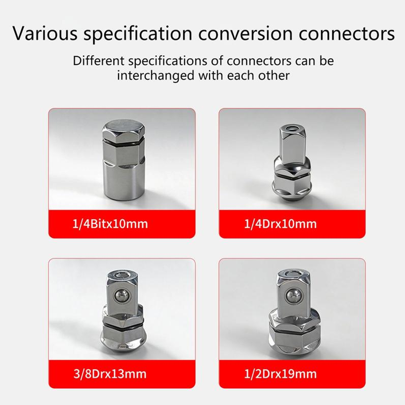 📢📢50% RABATT !!⏰CR-V Stahl Ratschenschlüssel-Adapter Steckschlüssel-Konverter-Set